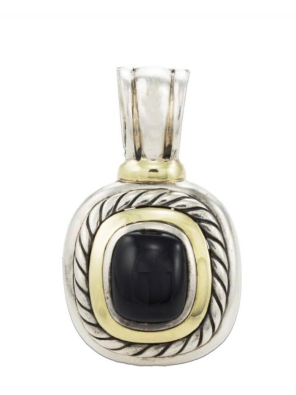 David Yurman Onyx Albion Pendant - Sterling Silver & 14K Yellow Gold